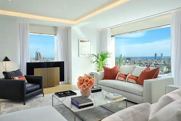 Fotógrafo de interiorismo e hoteles en Barcelona. Imagen de portfolio de Mandarin suite Barcelona